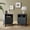Dark Grey, variant on KeyWhat Modern Nightstand with Charging Station, Mid-Century Wood End Table Side Table for Living Room, Fluted Panel, Dark Walnut