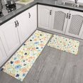 thumbnail image 2 of Pioneer Flower Floral Print Pattern Kitchen Rugs Sets Of 2, Anti Fatigue Non Slip Washable Floor Mats for Kitchen Sink Laundry, 17X30 Inch + 17X47 Inch, 2 of 6