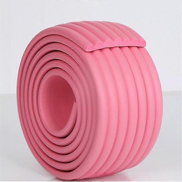 Tiras de seguridad de 2 m para bebés y niños, tiras de protección de bordes de seguridad, protectores de esquinas, rollo de espuma, tira anticolisión para niños, tira de espuma extra gruesa, rosa ro