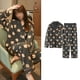 thumbnail image 5 of Pijamas Mujer Primavera y Otoño Algodón Manga Larga Fino Verano Cardigan Algodón Traje Hogar, 5 of 6