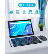 Tablet 2 in 1 Android Tablets with Keyboard 10 inch Tabletas Include Mouse Stylus 6000mAh Tablet 2GB RAM 32GB ROM 512GB Expandable Tableta, 8MP Dual Camera, WiFi BT Google Tablet PC.