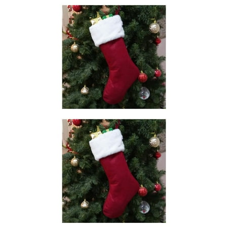 

2pcs Christmas Decoration Christmas Pendant Large Deer Pattern Christmas Decoration Socks Christmas Socks Gift Bag