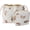 KJM-Quilted Cotton Pouch with Compartment Set of 2- Cute Teddy Bears, variant on PETGLE Makeup Bag Set 3 Cosmetic Toiletry Organizer Zipper Pouch for Purse Tote, Women Girls Gift, Large Medium Small, Beige Orange Floral Corduroy