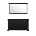 thumbnail image 2 of 60 In. W X 22 D Vanity With Included 58 Mirror - Two Cabinets, Six Drawers And Open Shelf Supply Bountiful Storage Fully Assembled Bathroom Fixture & For Cabinet, 2 of 7