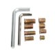 thumbnail image 1 of Perno De Muebles De Rosca Macho Hembra Galvanizado De Acero Al Carbono Con Inserto Roscado Métrico De 122 Uds Para Armario, 1 of 7
