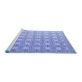 thumbnail image 2 of Ahgly Company Machine Washable Indoor Square Abstract Blue Modern Area Rugs, 3' Square, 2 of 4