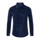 thumbnail image 1 of Camisas de terciopelo de vestir para hombre, camisas formales sólidas de ajuste clásico con botones de manga larga Armada S Unique Bargains Camisa, 1 of 6
