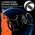 thumbnail image 4 of Dteck 360° Rotating Magnetic Stand Protective Case for iPhone 16 Plus,Shockproof TPU+PC Case Kickstand Back Cover for iPhone 16 Plus,Orange, 4 of 9