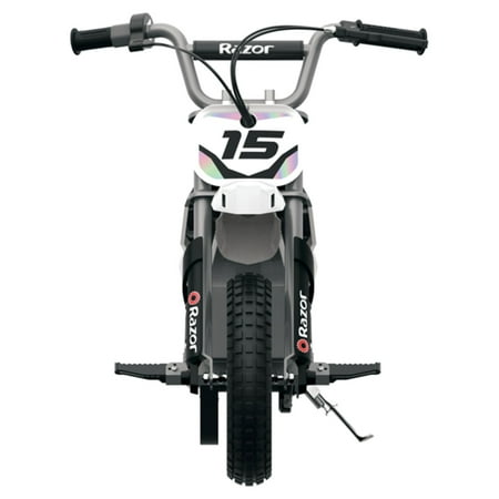 Razor - Dirt Rocket Toy Motocross Motorcycle Dirt eBike w/10 mi Max Operating Range & 14 mph Max Speed - White