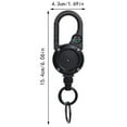 thumbnail image 5 of Callipe Retractable Keychain with Compass Steel Wire Carabiner Badge Reel Holder Clip Key Ring Heavy Duty Outdoor Camping Climbing Anti-lost Buckle, 5 of 7