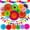 Multicolored, variant on 35pcs Party Decorations Paper Fan Hanging Set - Birthday Wedding Shower Circus Festival Decor (red)