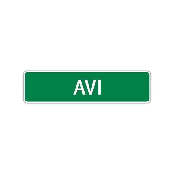 Avi Boys Children Indoor Outdoor Unique Wall Novelty Name Letter Printed Plaque Decoration Label Aluminum Metal Sign 4"x13.5"