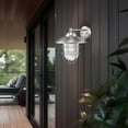 thumbnail image 3 of 4371 ST-Trans Globe Lighting-One Light Outdoor Wall Lantern  Stainless Steel Finish with Clear Glass, 3 of 7