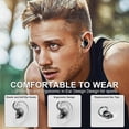 thumbnail image 3 of Wireless Bluetooth Earbuds 5.3 Headphones for iPhone Android 60H Playtime Waterproof IPX7 In-Ear Stereo Earphones Headset Noise Cancelling True Wireless Earbuds with Ear Hooks and Charging Case，Black, 3 of 5