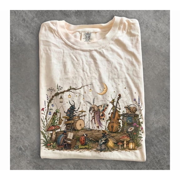 Vintage Insect Graphic Shirt, Comfort Colors Musician Bug Tee, 90s Insect Lover Tee