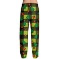 thumbnail image 3 of Dwelliawo Mens Pajama Pants Matching Christmas Pants Comfy Pajama Bottom Buffalo Plaid Christmas Flannel Pajamas Wide Leg Soft Drawstring Sleepwear Watermelon Red L, 3 of 3