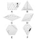 thumbnail image 5 of Kearding Reglas de acrílico transparente Regla de diamantes de 45 grados Type6 NO6, 5 of 6