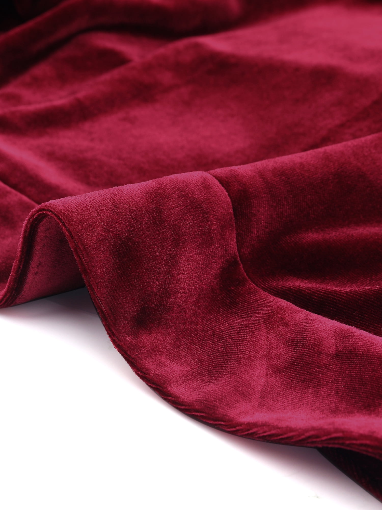 DARING DIVA Women's Velvet Open Front Cropped Bolero Cardigan XS Burgundy