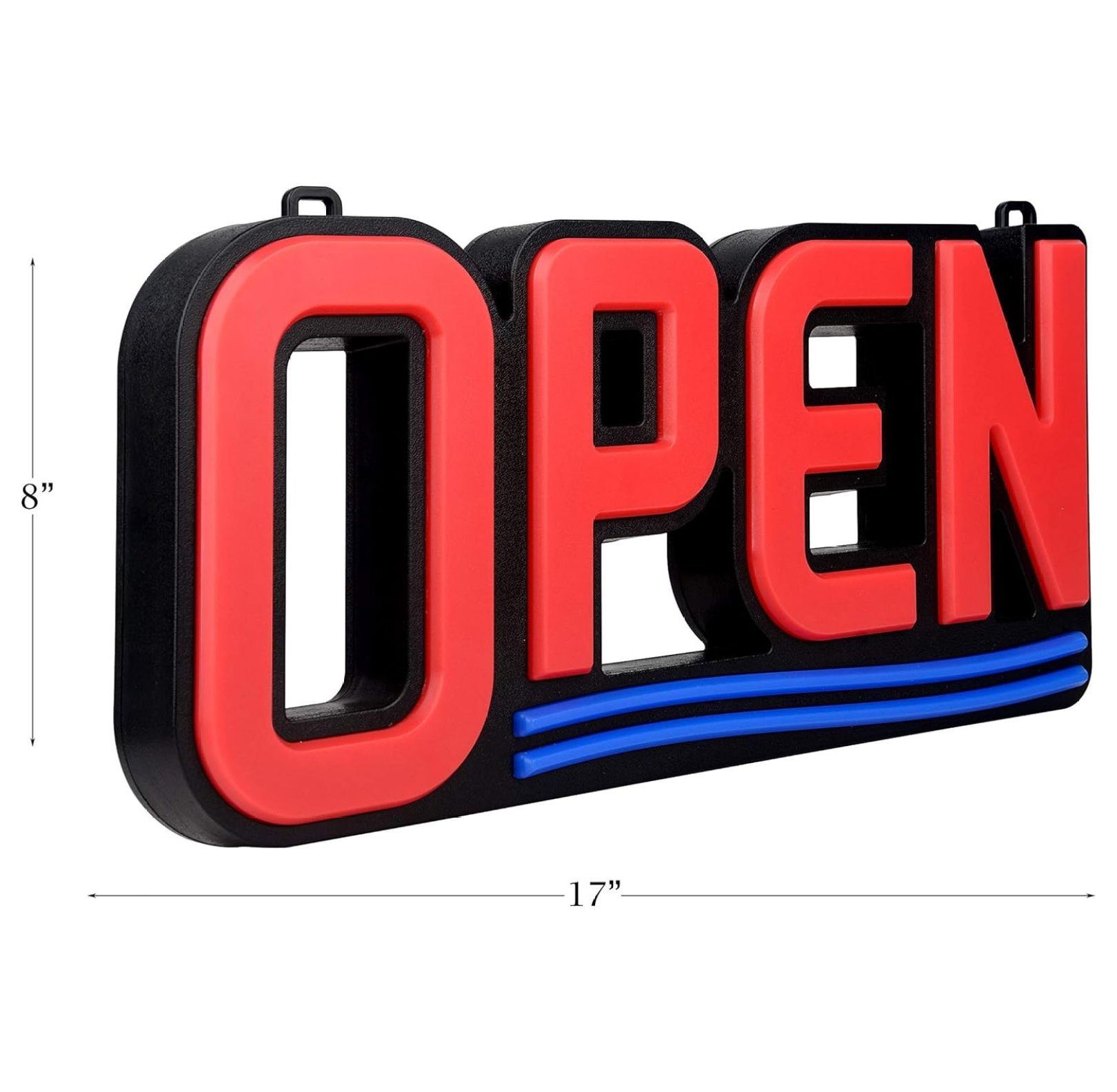 LED Ultra Bright LED Neon Open Sign 17" x 8" Rectangle - Get Your Business Seen Day or Night­