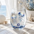 thumbnail image 3 of JWZZYD Artisanal Blue Ringed Octopus Glassware, Octopuses Stemless Wine Glasses, Handcrafted Marine Animal Bar Glass, Clear Decorative Drinkware for Home Bar Kitchen, Ocean Lovers(Jellyfish-A), 3 of 7