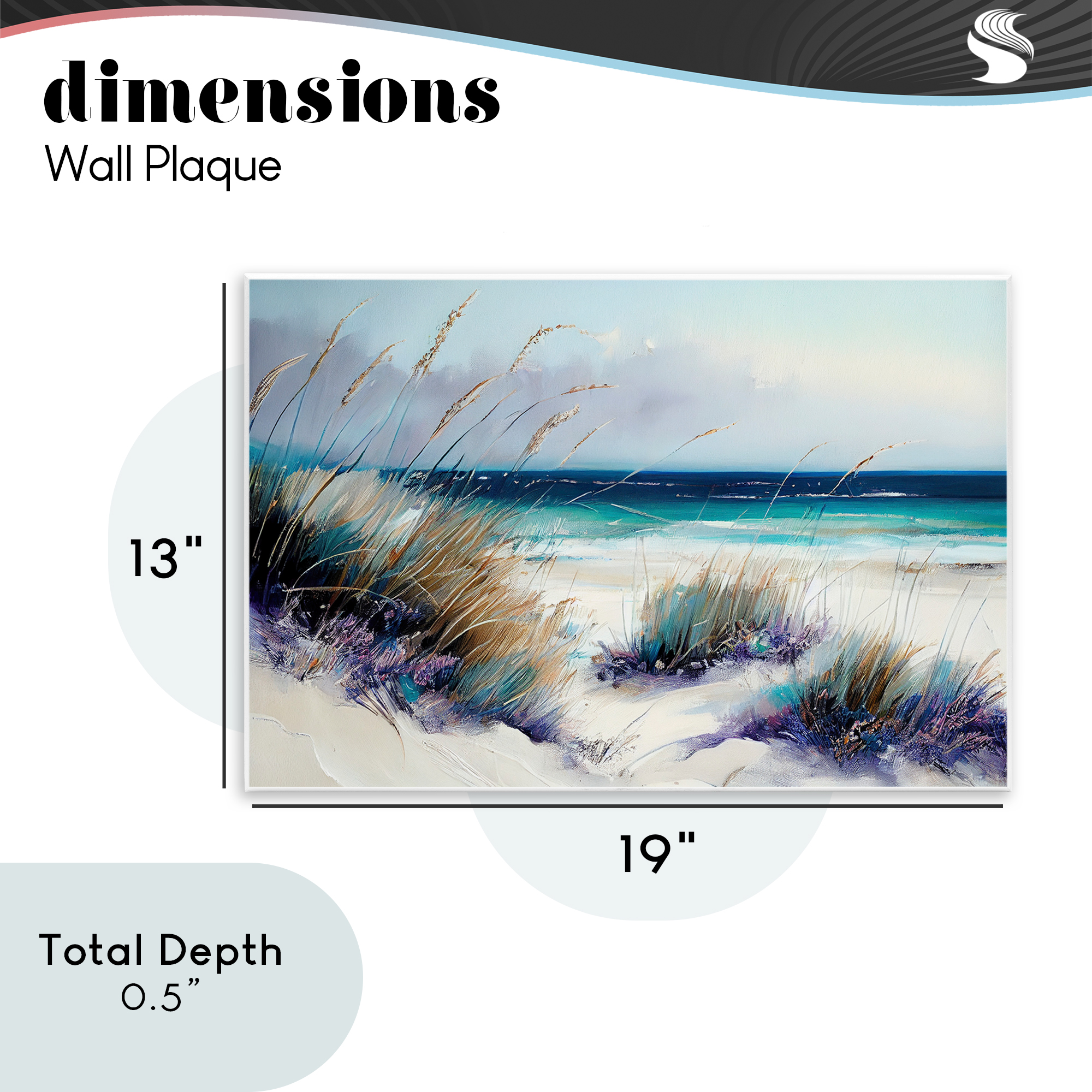 Euphoria Beach Dunes Wall Plaque Art, design by Sasha