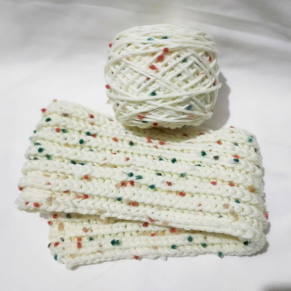 Nvzi colored polka dot yarn ball -2 rolls, 50g/roll, multi-color spotted yarn, used for scarf knitting and sweater crochet, craft yarn for creative projects, style D