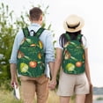 thumbnail image 5 of Honeii Vegan Print Canvas College Laptop Backpack, Durable Rucksack Travel Notebook Bag School Backpack Book Bag for Men Women-Small, 5 of 7