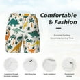 thumbnail image 5 of Balery Dinosaurs and Tropical Leaves Mens Swim Trunks Swim Shorts for Men Quick Dry Inseam Beach Shorts with Compression Liner Pocket-Large, 5 of 9
