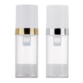 thumbnail image 2 of Conjunto de 6 Botellas de maquillaje Zulema transparentes recargables con bomba, 2 of 8