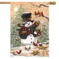 thumbnail image 2 of Briarwood Lane Winter Friends Snowman House Flag, 2 of 4