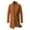 Brown, variant on Dovford Men's Winter Trench Coat Long Sleeve Notch Lapel Single Breasted Quilted Cotton Long Overcoat Jacket Wool Pea Coat
