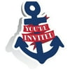 4"W x 5"L Nautical Baby Invitation Foldover, Pack of 8