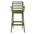 thumbnail image 4 of WestinTrends Playa 29.5" Outdoor Polypropylene Plastic Patio Bar Height Stools (Set of 2), Olive Green, 4 of 16
