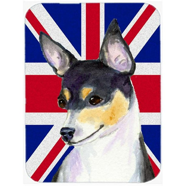Carolines Treasures SS4960MP 7,75 x 9,25 Po Rat Terrier avec Pad de Souris de Drapeau Britannique Union Jack Anglais - Hot Pad Ou Trivet
