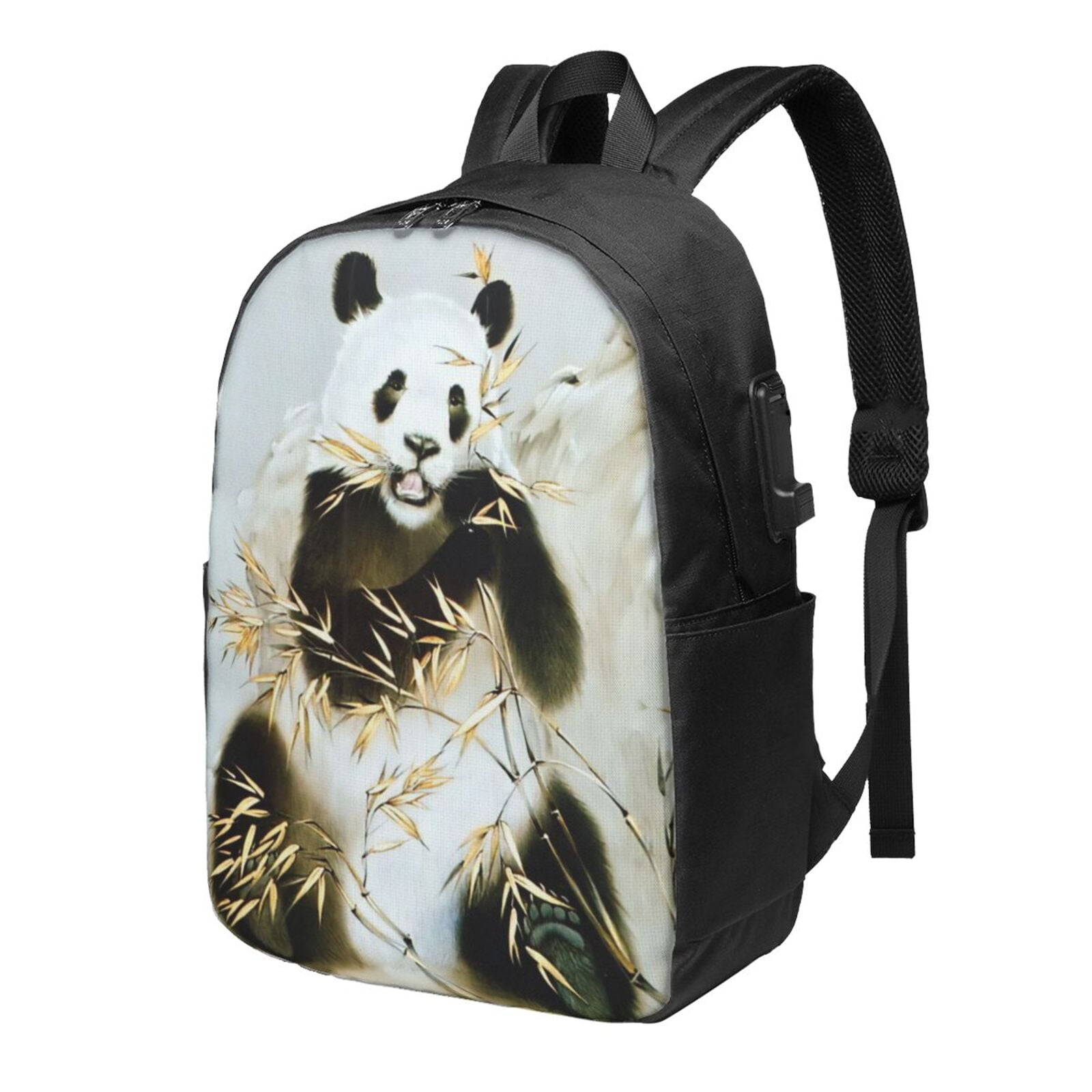 Cute Pandas Eat Bamboo Backpack Lightweight Laptop Backpack Daypack for