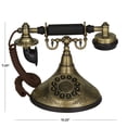 thumbnail image 3 of DecMode 10" x 7" Gold Metal Functioning Vintage Style Telephone with Line Cord, 1-Piece, 3 of 7