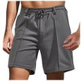 thumbnail image 2 of Bermuda Shorts for Men Summer Casual Elastic Waist Straight Leg Lightweight Beach Shorts with Pockets, 2 of 5