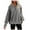Gray womens tops, variant on Usmixi Under $5 Sweatshirt for Women Winter Womens Quarter Zip Pullover Sweatshirt Loose Casual Solid Long Sleeve Fall Ladies Tops Fashion Lapel Irregular Hem Oversized Sweatshirt