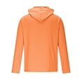 thumbnail image 6 of USNSM Men's Solid Color Hooded UPF 50+ Sun Protection T Shirts Lightweight Breathable Long Sleeve Athletic Shirts Rash Guards Orange L, 6 of 7