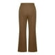 thumbnail image 4 of Pantalones de lino acampanados de cintura alta para mujer - Poliéster, corte holgado, informal de verano, 4 of 5