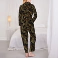 thumbnail image 3 of Pajama Sets for Women 2 Pcs, Sea Turtle With Ocean Button Down Long Sleeve Sleepwear Lounge PJ Sets, 3 of 6