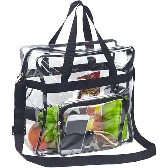 XUET Clear Bag Stadium Approved,Stadium Security Travel & Gym Clear Tote Bags,12"x 6"x12"