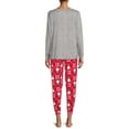 thumbnail image 3 of Secret Treasures Women's and Women's Plus Long Sleeve Shirt and Joggers Pajama Set, 2-Piece, 3 of 5