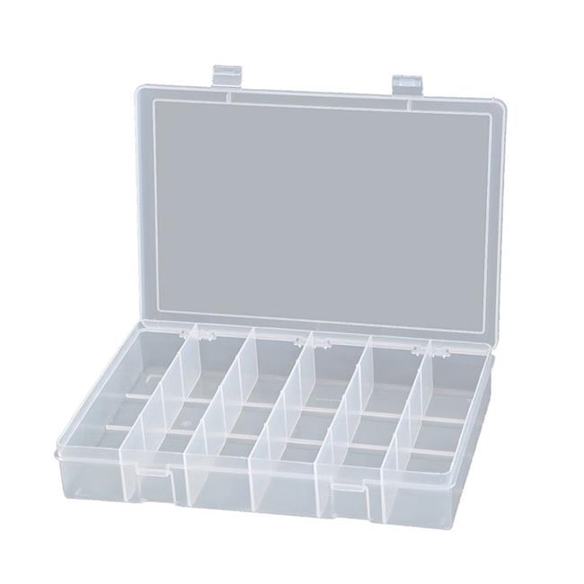 LP6CLEAR 2 in. 6 Compartment Large Plastic Box Clear