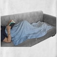 thumbnail image 5 of Cow Soft Flannel Fleece Throw Blanket, Animal Along Tongue Out Looking and Smiling to Camera Friendly Creature, Cozy Plush for Indoor and Outdoor Use, 50" x 70", Pale Blue Charcoal Grey, by Ambesonne, 5 of 5