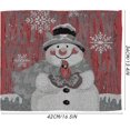 thumbnail image 2 of Mantel individual navideño Ghyt con diseño de muñeco de nieve, camino de mesa, camino de mesa lavable para Navidad, 2 of 5