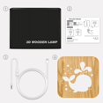 thumbnail image 5 of Lámpara de mesa Led con luz nocturna USB de ballena Animal de madera 3d, novedad, decoración de dormitorio para niños, 5 of 5
