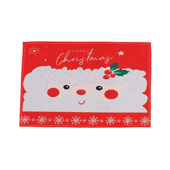 Christmas Creative Fabric Placemats, Decorative Items for Holiday Dinner Tables, 1 Piece Set, Family Festive Atmosphere Decoration Props