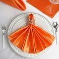 thumbnail image 2 of Efavormart 20"x20" Orange Wholesale SATIN Linen Napkins For Wedding Birthday Restaurant Party Tableware Decoration - 25 PCS, 2 of 6