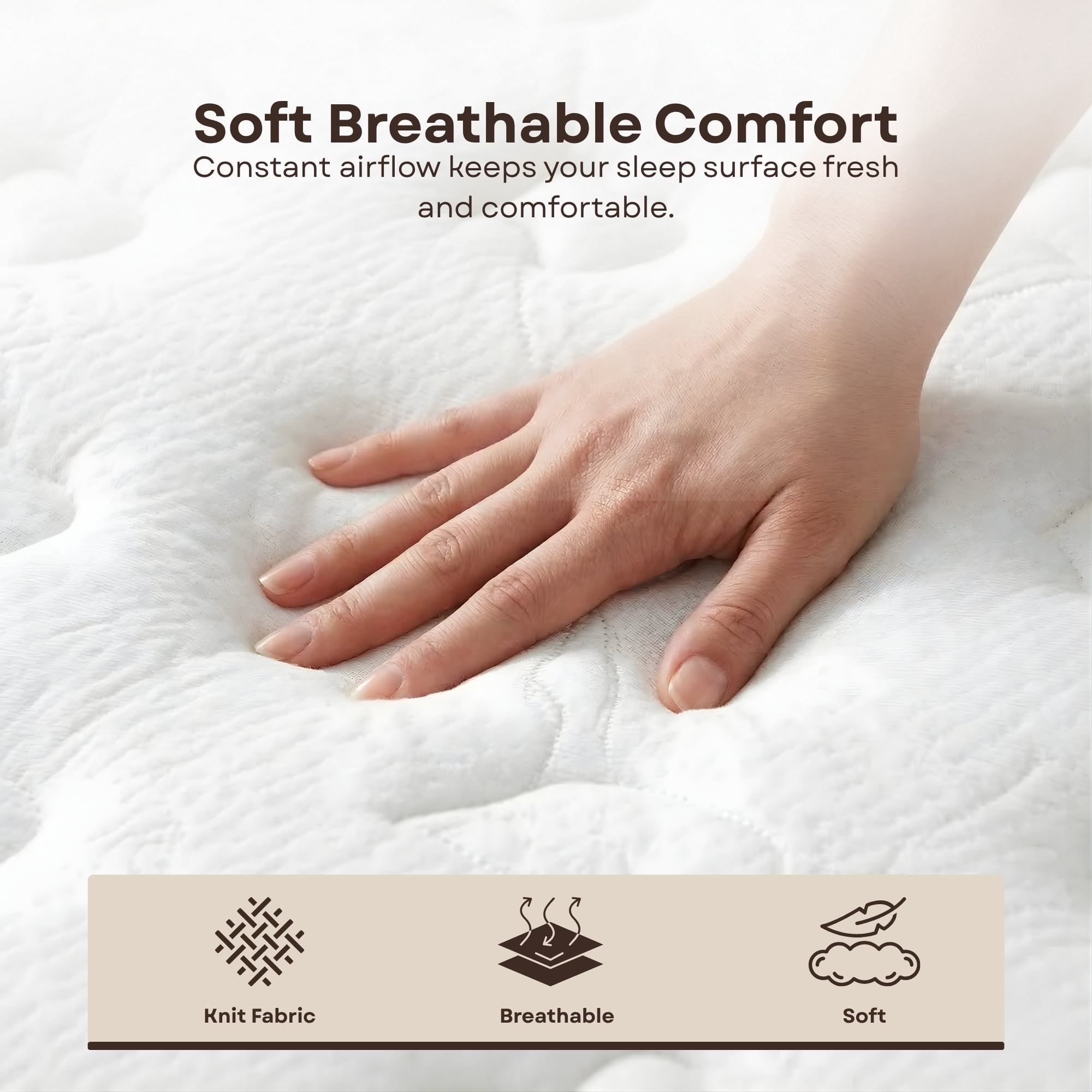 Primo International Solar 9in Polyurethane King Mattress in White